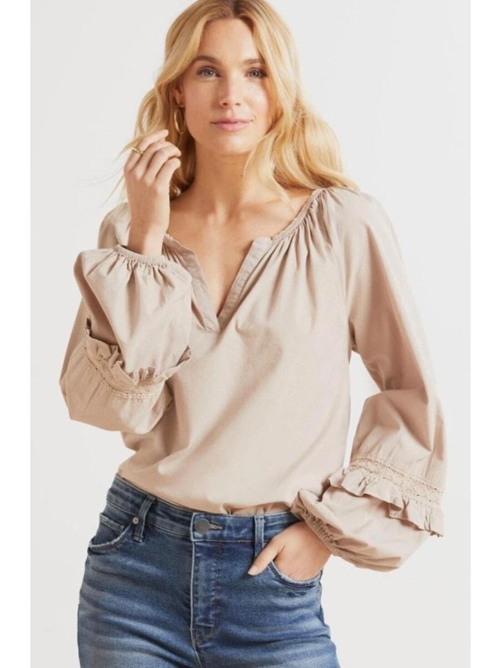 Evereve Everlane Women's Tan Blouse